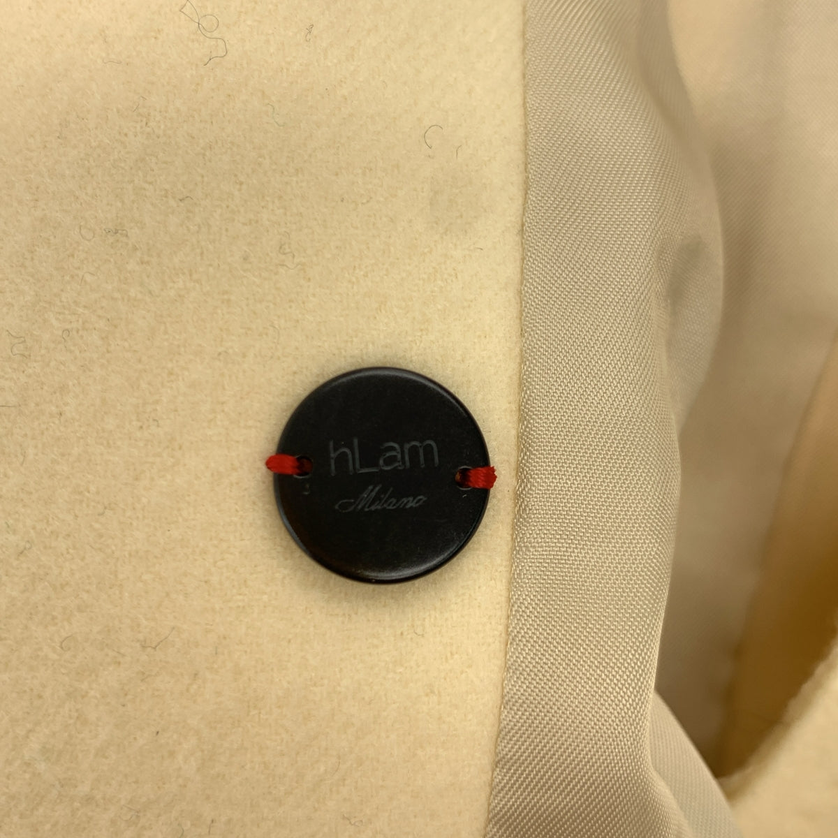 hLam / ラム | ウール シングルコート / 総裏地 | 42 | アイボリー | レディース