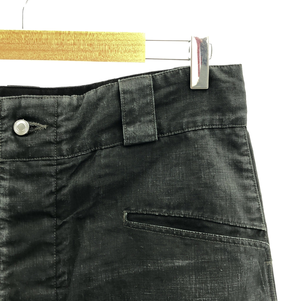 A.PRESSE / 아프레세 | 2025SS | Vintage Black Linen Trousers / 린넨 와이드 트라우저즈 팬츠 | 3 | 맨즈