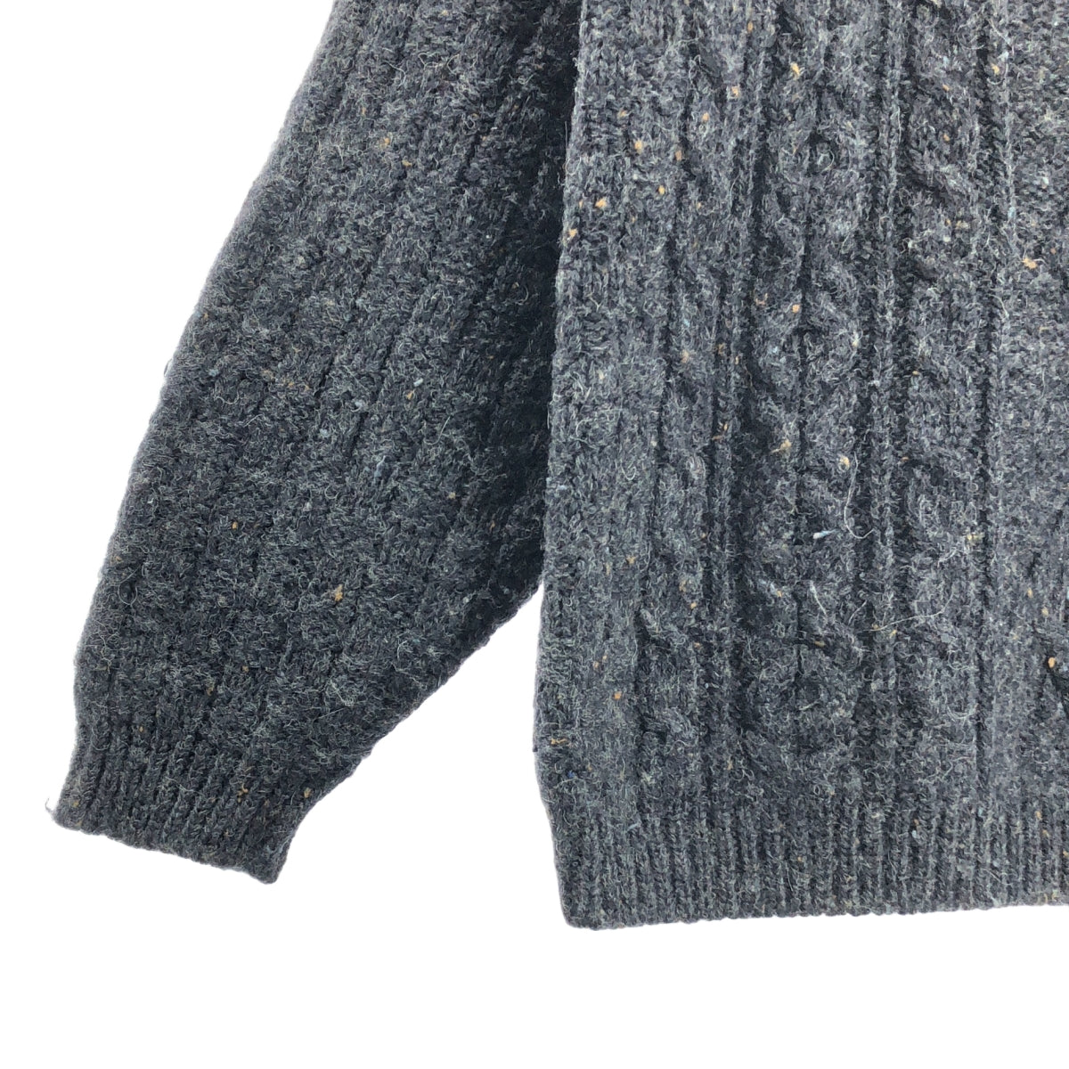 John Molloy / ジョンモロイ | ウール クルーネック ケーブルニット