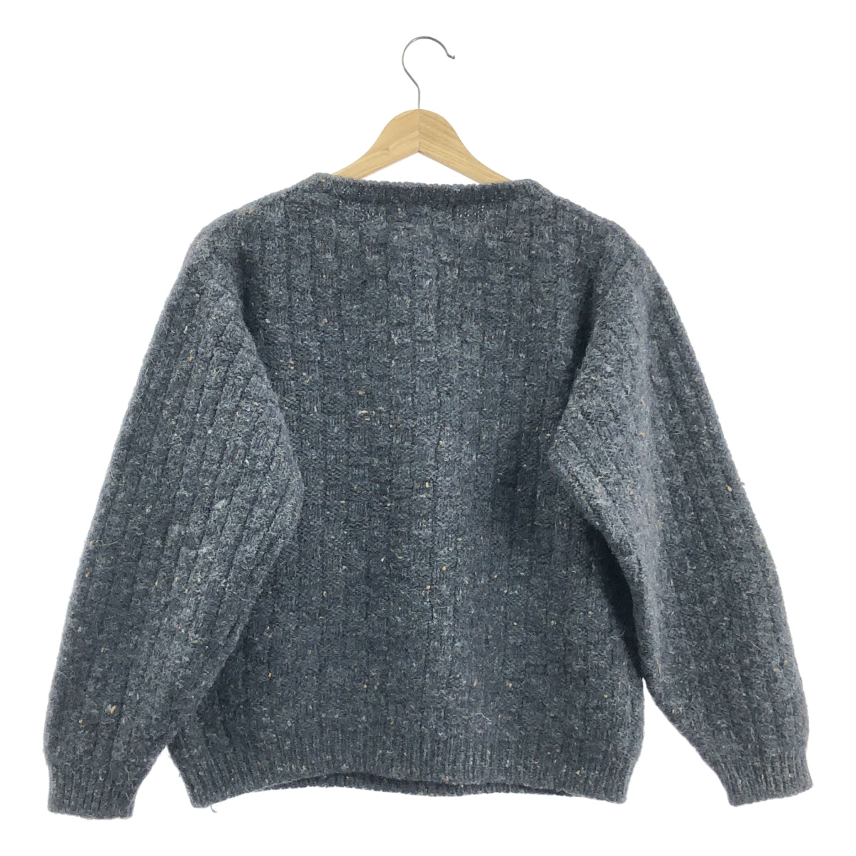 John Molloy | 羊毛圓領麻花針織衫 | 灰色 | 男款