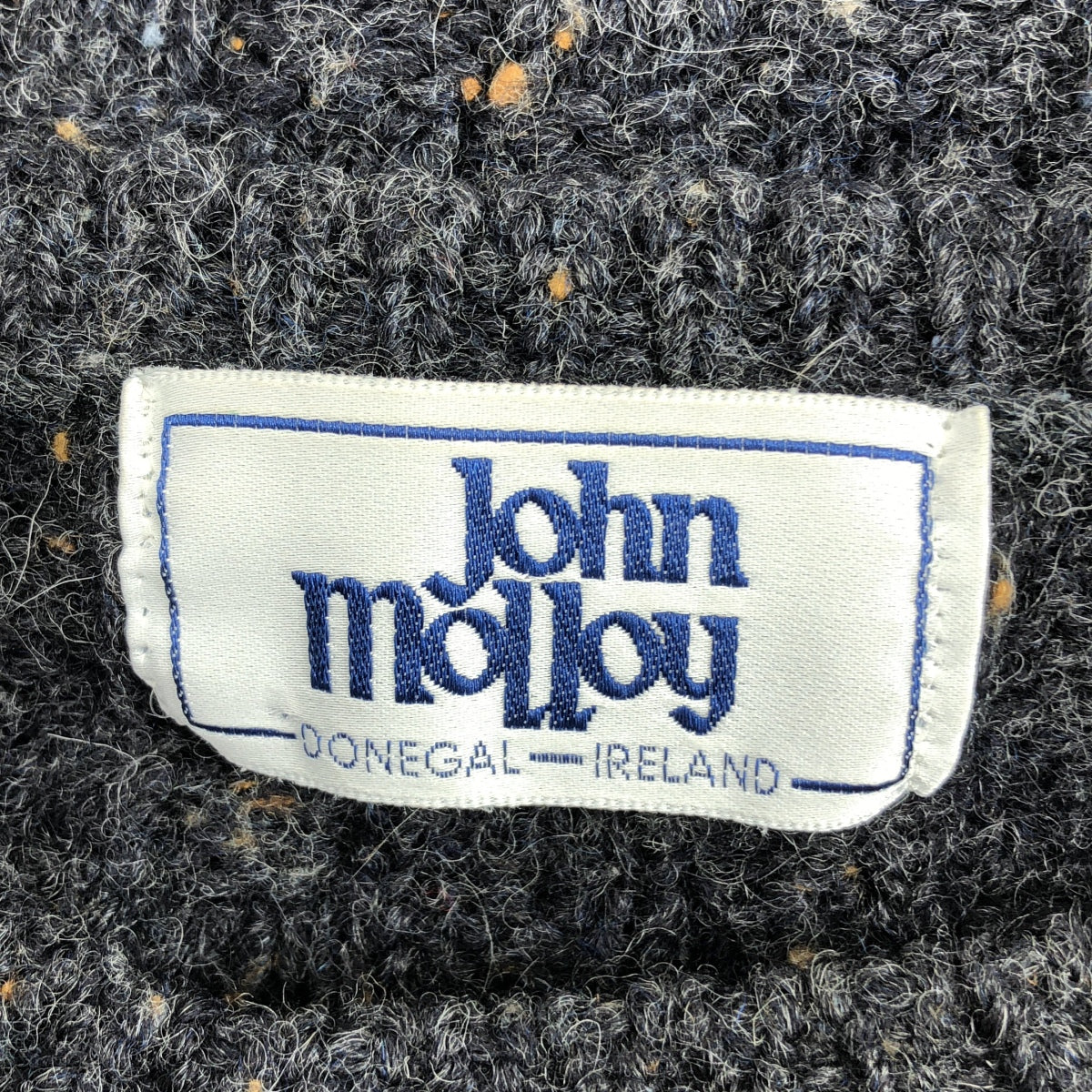 John Molloy | 羊毛圓領麻花針織衫 | 灰色 | 男款