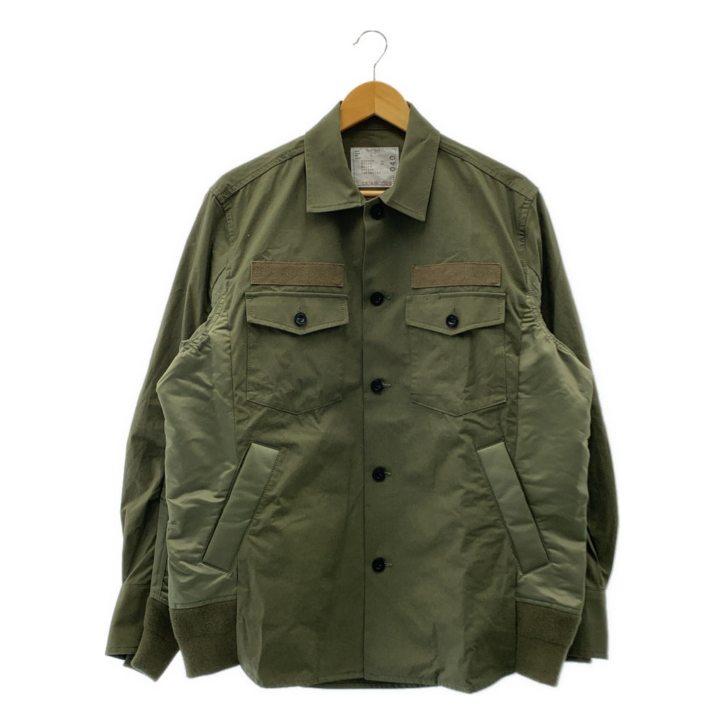 sacai / 사카이 | 2021SS | Cotton Oxford Nylon Twill Shirt 코튼 옥스포드 나일론 트윌 밀리터리 셔츠 | 3 | 남성