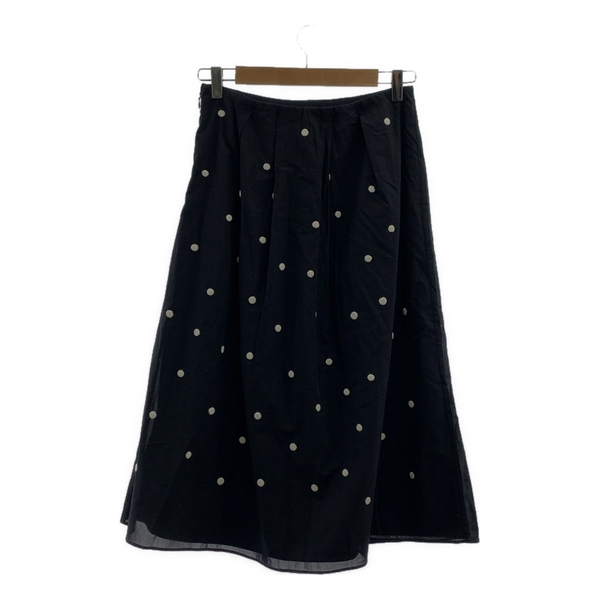 jupe by jackie / 쥬프 바이 재키 | Ron Herman 취급 엠브로이드 사이드 지퍼 볼륨 스커트 / 총 안감 | XS |