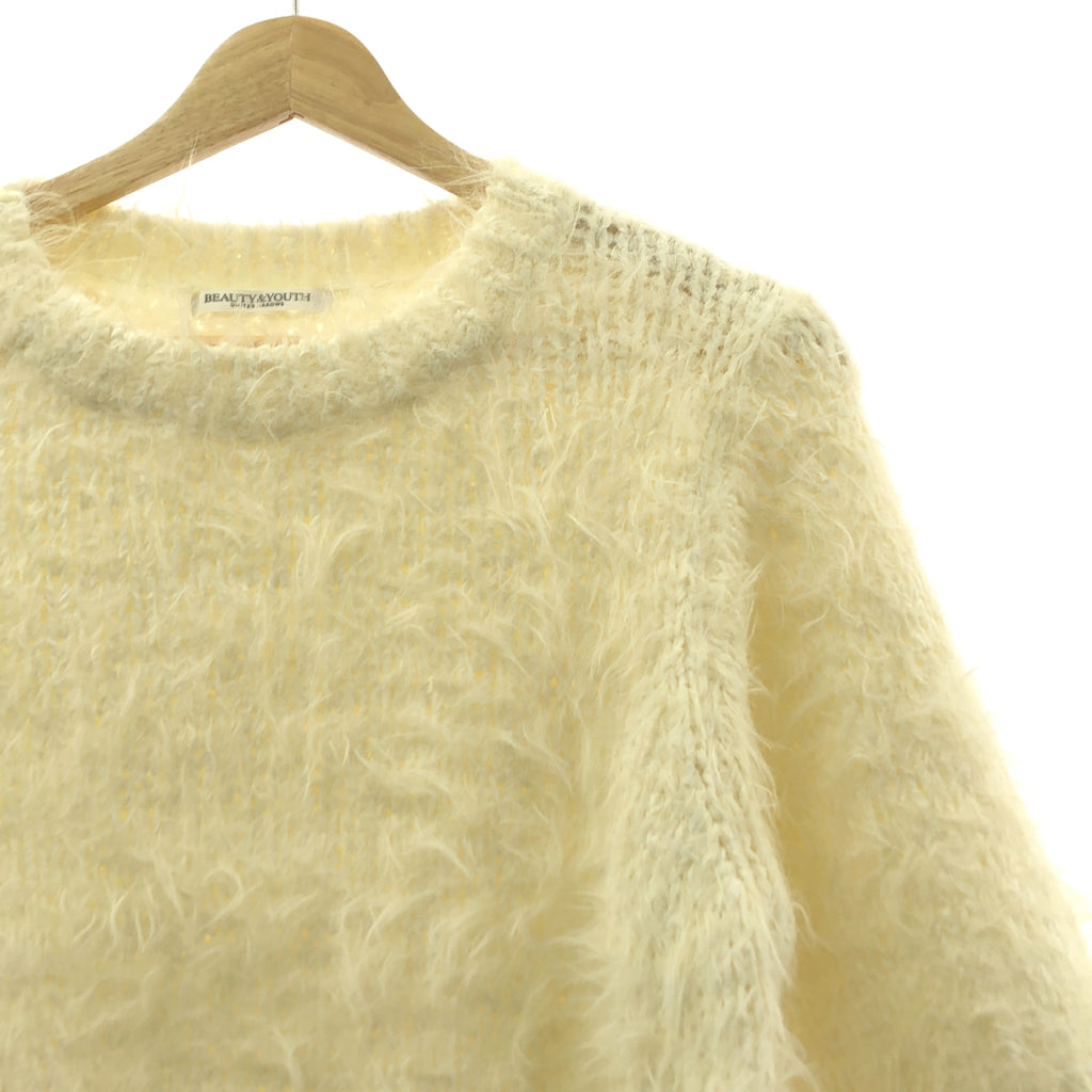 UNITED ARROWS / 유나이티드 애로즈 | 코튼 나일론 크루넥 셔기 니트 스웨터 | F |