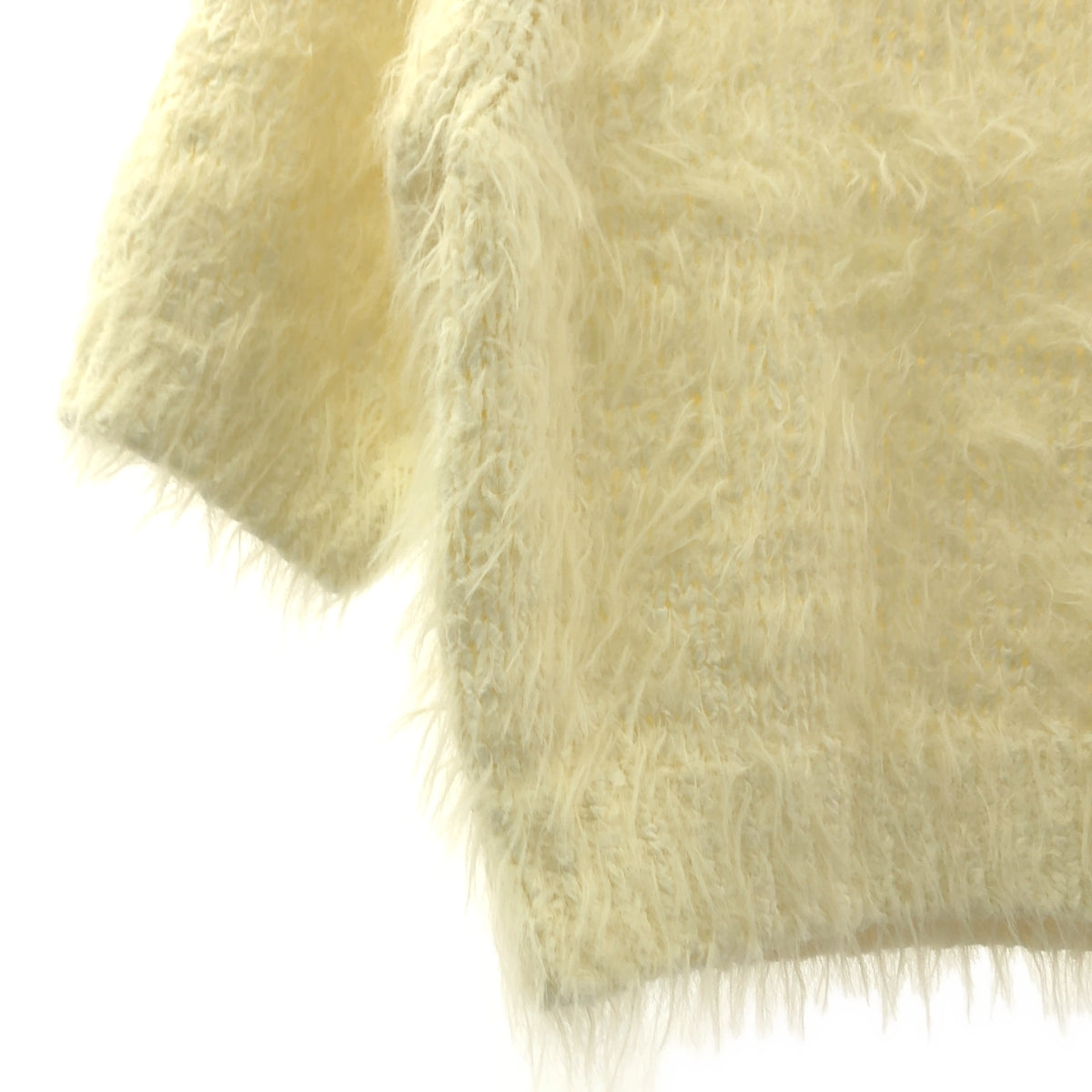 UNITED ARROWS / 유나이티드 애로즈 | 코튼 나일론 크루넥 셔기 니트 스웨터 | F |