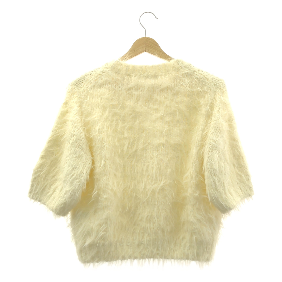 UNITED ARROWS / 유나이티드 애로즈 | 코튼 나일론 크루넥 셔기 니트 스웨터 | F |