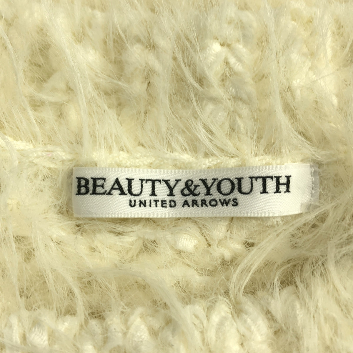 UNITED ARROWS / 유나이티드 애로즈 | 코튼 나일론 크루넥 셔기 니트 스웨터 | F |