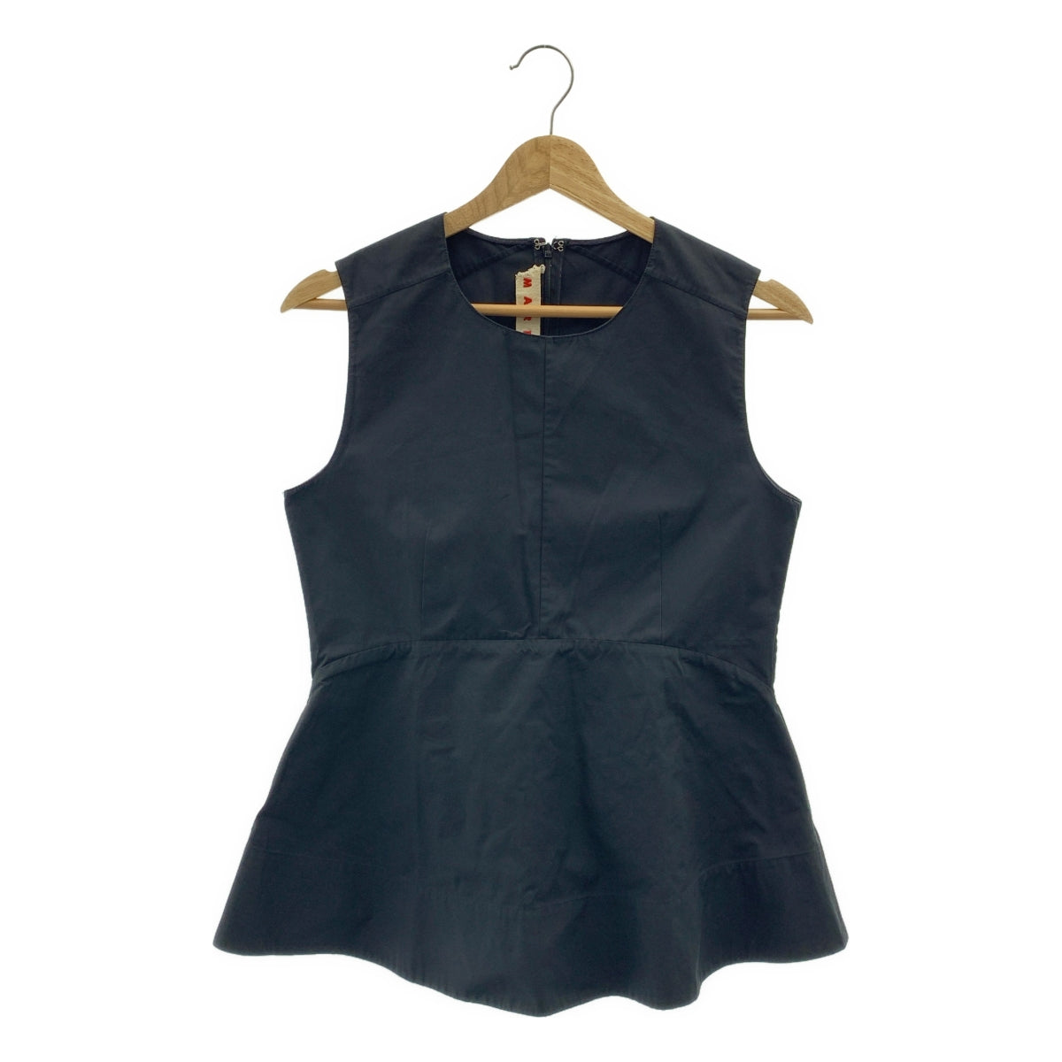 MARNI / マルニ | ポリエステル コットン ペプラム ノースリーブブラウス | 40 | レディース