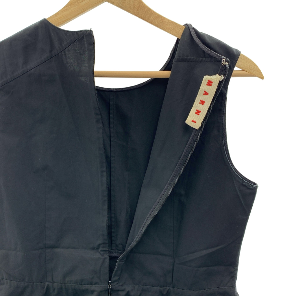 MARNI / マルニ | ポリエステル コットン ペプラム ノースリーブブラウス | 40 | レディース