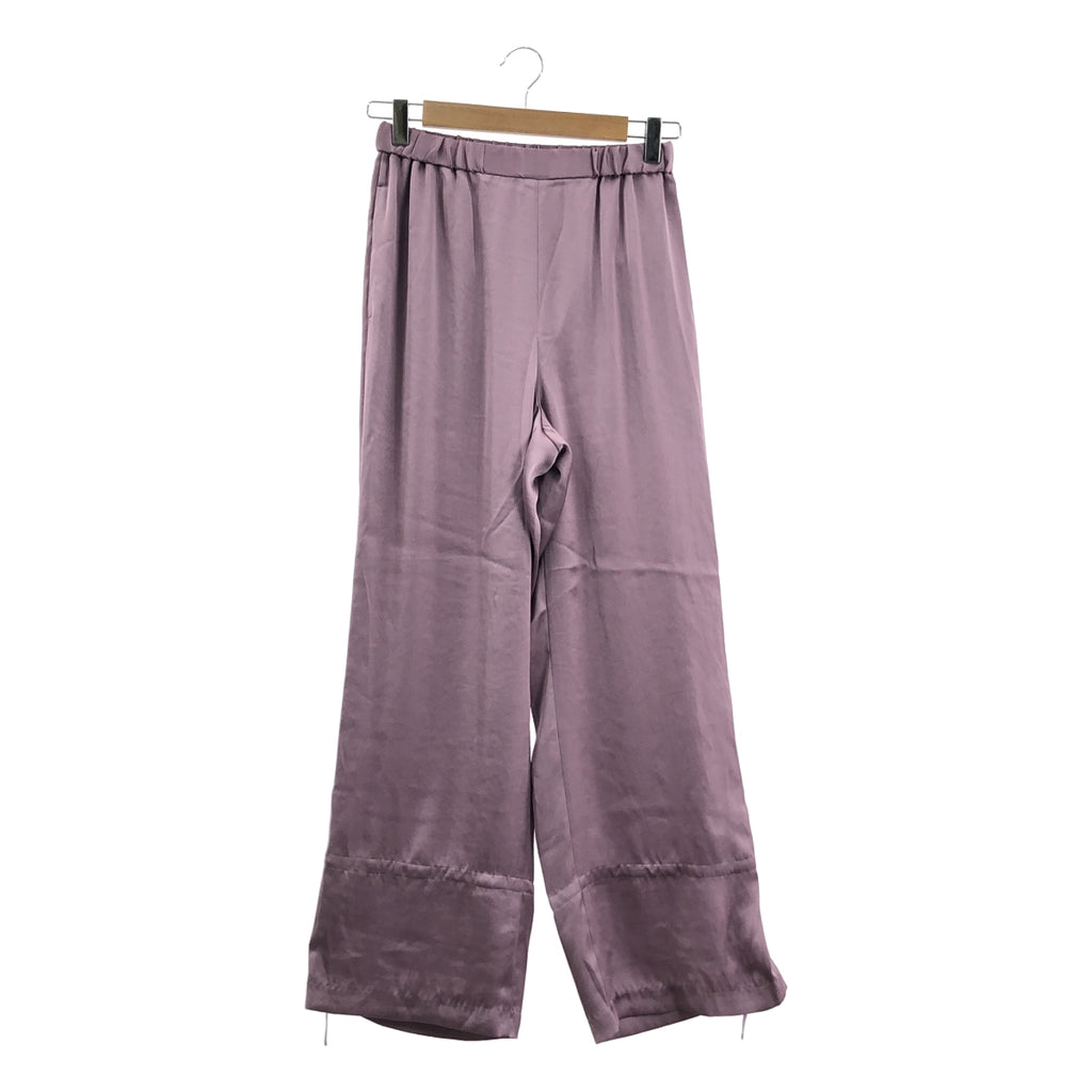 【美品】  WANDERUNG / ワンデルング | WANDERUNG / ワンデルング ウエストゴム ワイド イージー パンツ | S | パープル | レディース