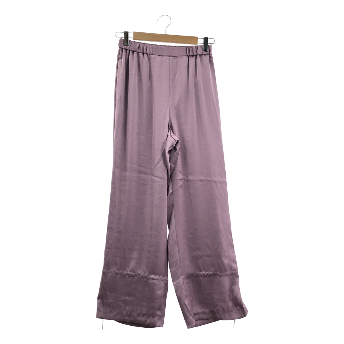 【美品】  WANDERUNG / ワンデルング | WANDERUNG / ワンデルング ウエストゴム ワイド イージー パンツ | S | パープル | レディース