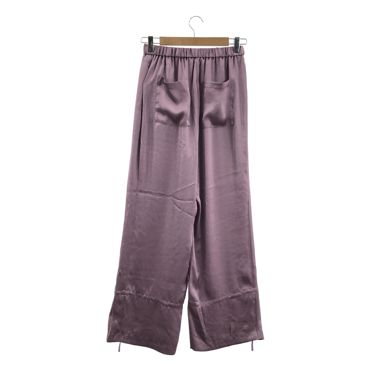 【美品】  WANDERUNG / ワンデルング | WANDERUNG / ワンデルング ウエストゴム ワイド イージー パンツ | S | パープル | レディース