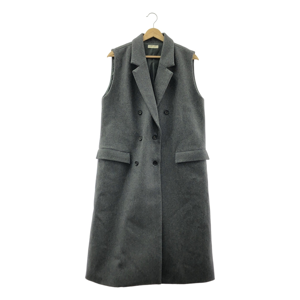 Loungedress / ラウンジドレス | ウール ロング ジレ | F | グレー | レディース