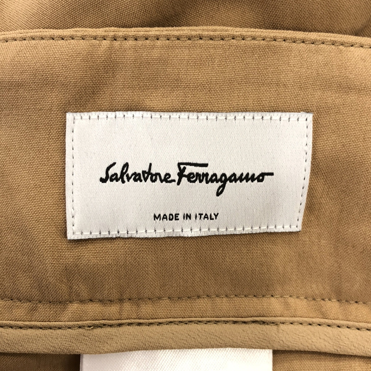 美品】 Salvatore Ferragamo / サルヴァトーレフェラガモ | silk 100％ / シルク ウエストゴム スラックス – KLD