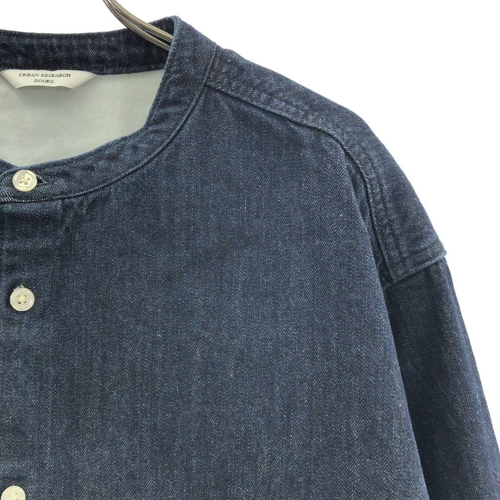 URBAN RESEARCH DOORS / アーバンリサーチドアーズ | デニムバンドカラーシャツ | L | メンズ