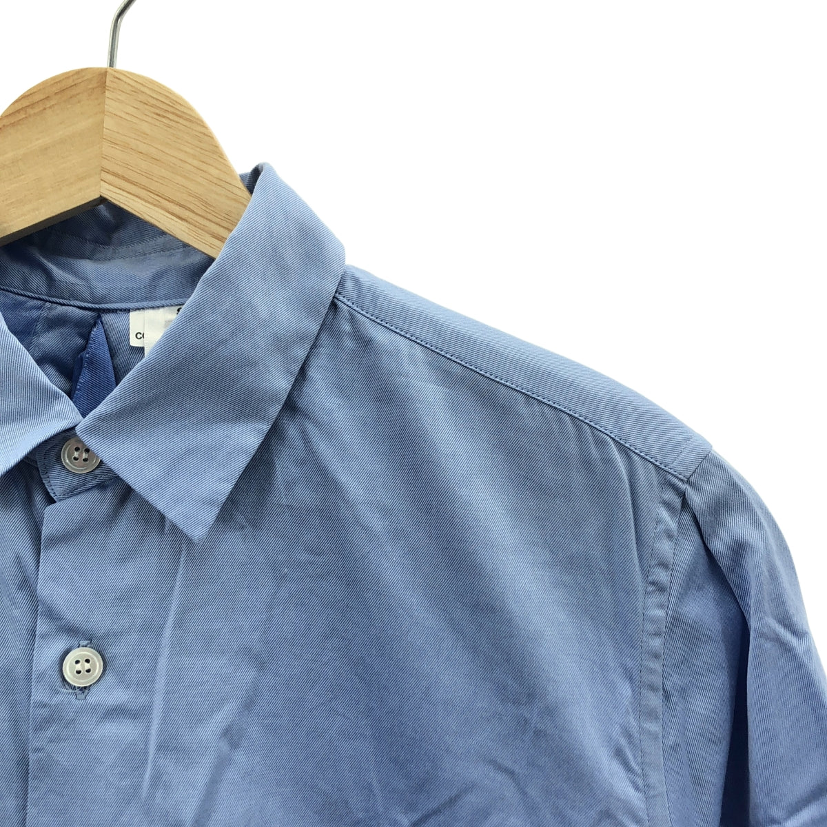 noir kei ninomiya / 느와르 케이니노미야 | 2021AW | 코튼 백산 프릴 블라우스 셔츠 | S | 라이트 블루 | 여성