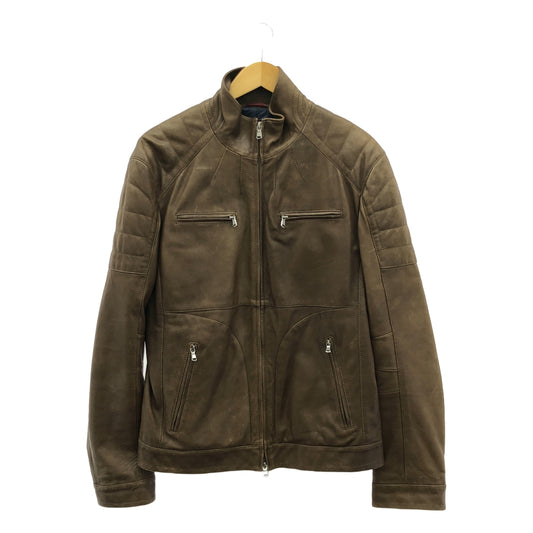 BRUNELLO CUCINELLI / ブルネロクチネリ | レザー シングル ライダースジャケット | M | メンズ