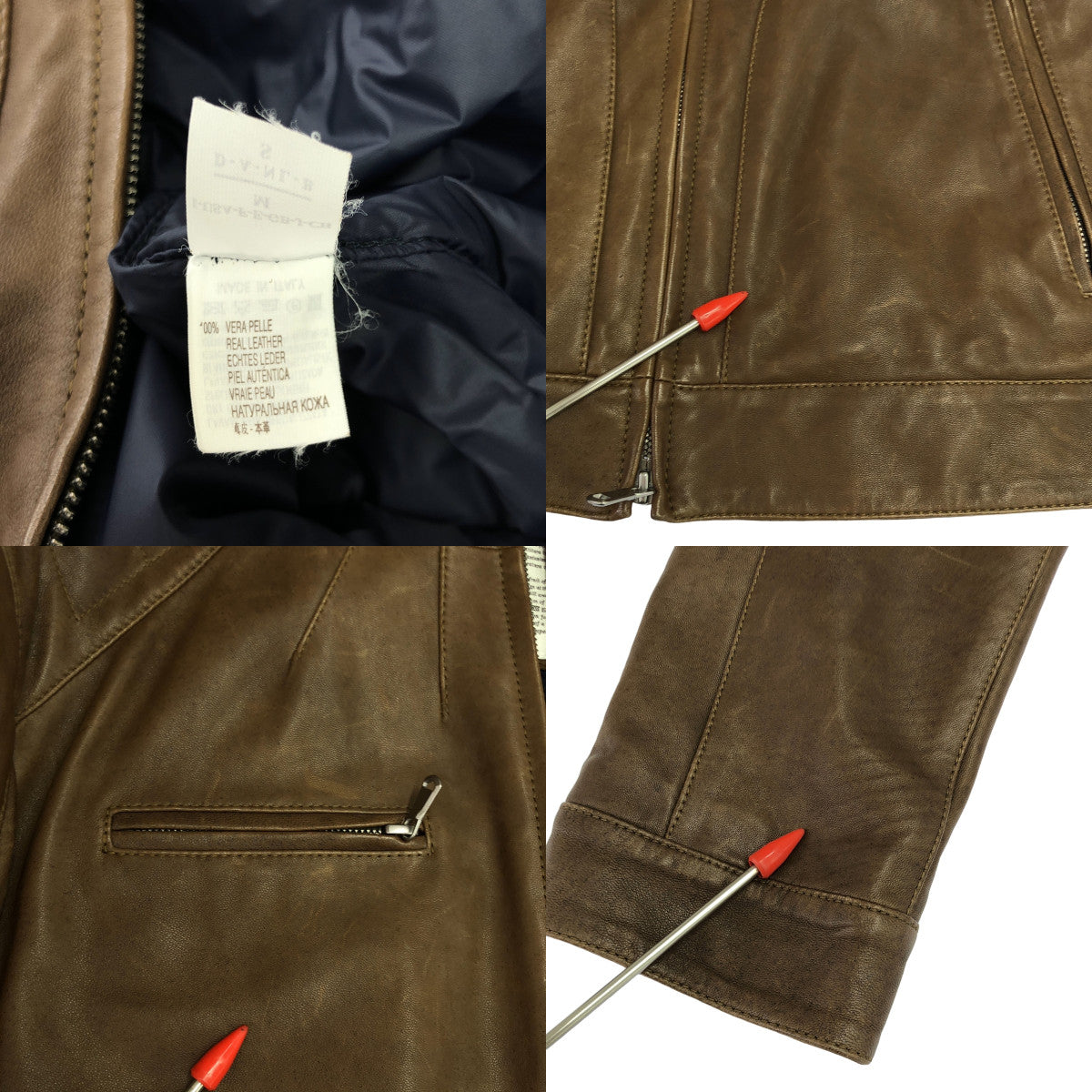 BRUNELLO CUCINELLI / ブルネロクチネリ | レザー シングル ライダースジャケット | M | メンズ