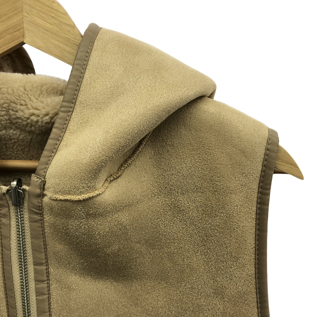 Whim Gazette | 2024AW | THE PAUSE 蟒蛇紋連帽長馬甲 | F | 淺米色 | 女款