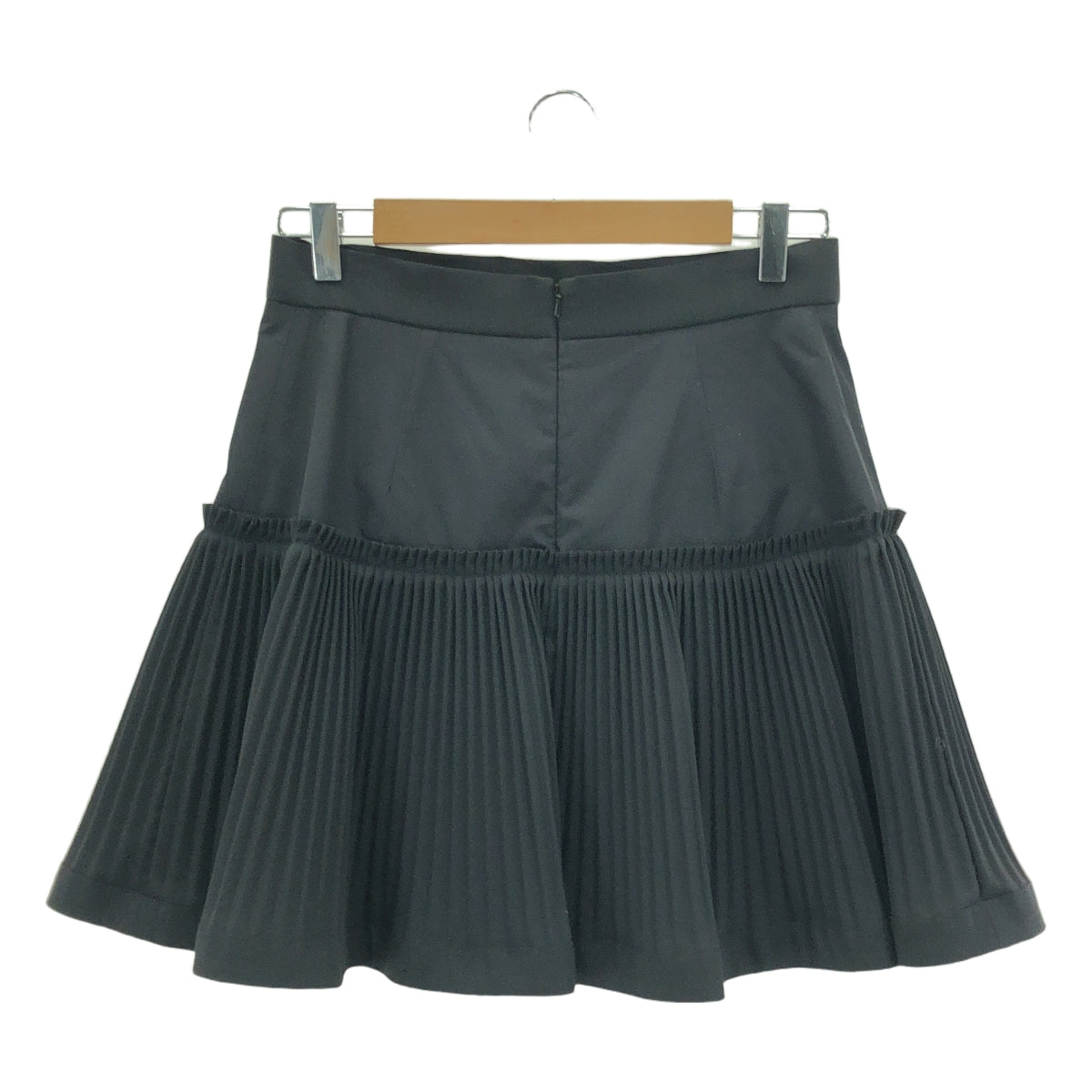 [狀況良好] Max Mara | 2022秋冬 | NAVONA 褶皺迷你裙 | 36 |黑色 |女性的