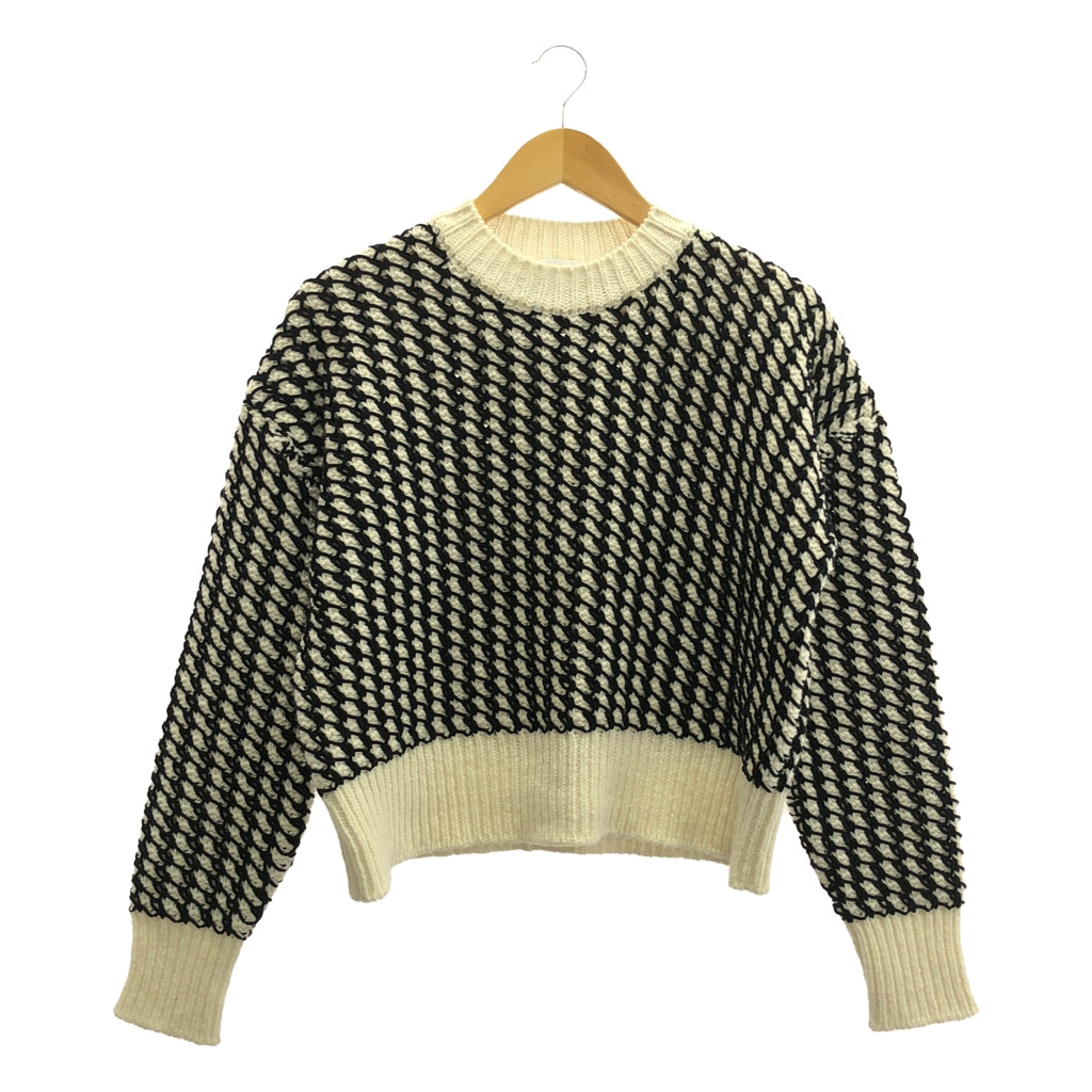 BOTTEGA VENETA |紋理針織毛衣 | S |黑/白 |女的