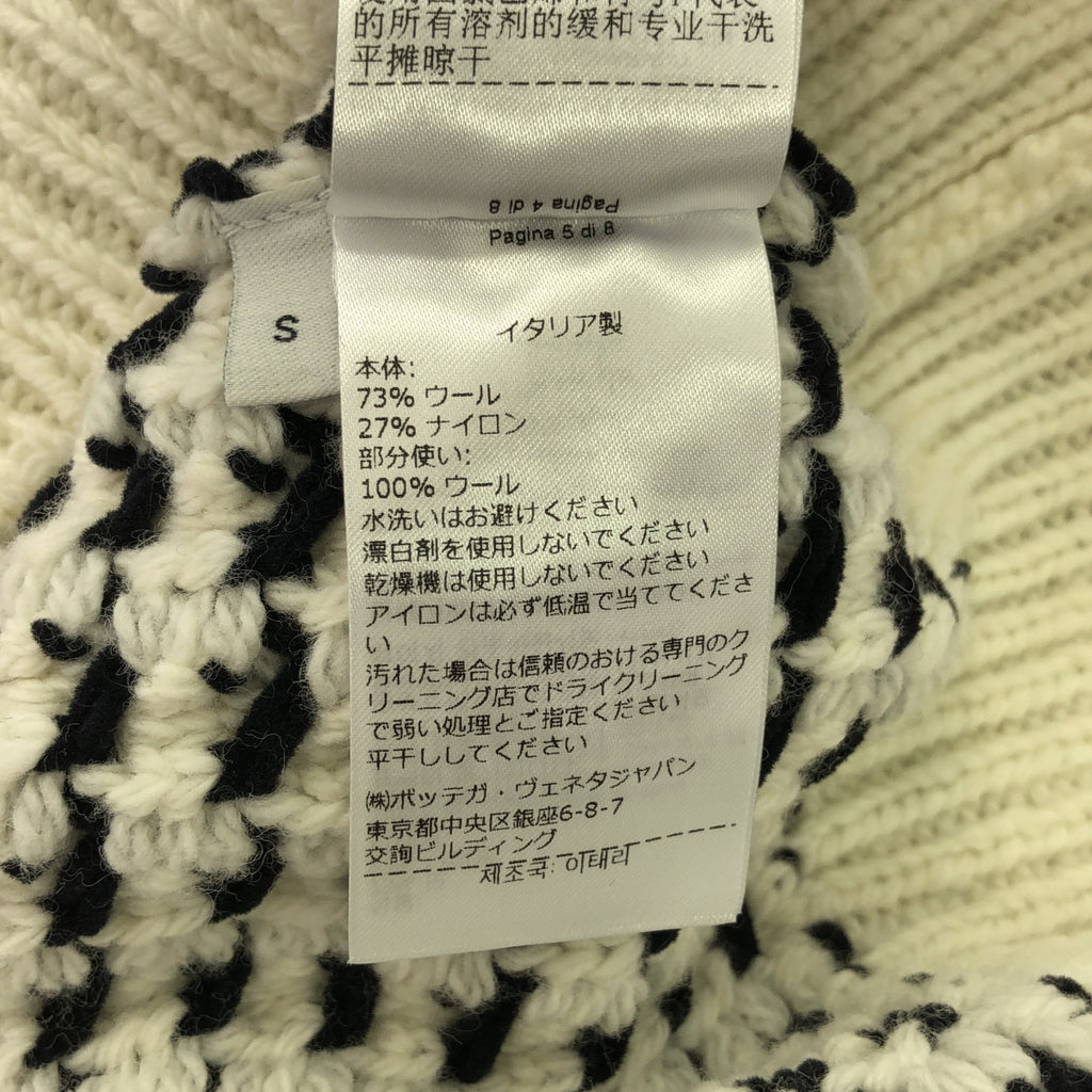 BOTTEGA VENETA |紋理針織毛衣 | S |黑/白 |女的