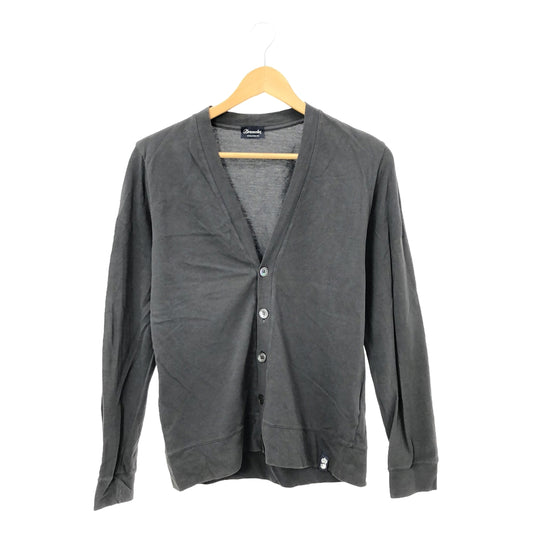 Drumohr / Drumohr | Cotton pique knit V-neck cardigan | S | Gray | Men's