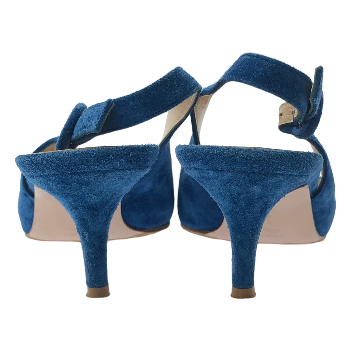 Gianvito Rossi / ジャンヴィトロッシ | ANNA / スエードレザー スリングバック ポインテッドトゥ パンプス | 37 | ブルー | レディース