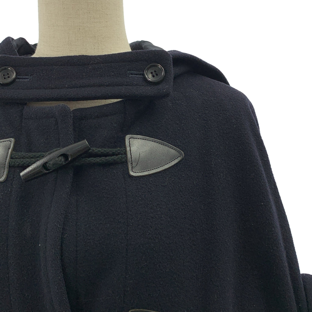 COMME des GARCONS / コムデギャルソン | 2008AW | ウール 変形 オーバーシルエット ダッフル ポンチョ コート フーディ / 総裏地 | SS | レディース