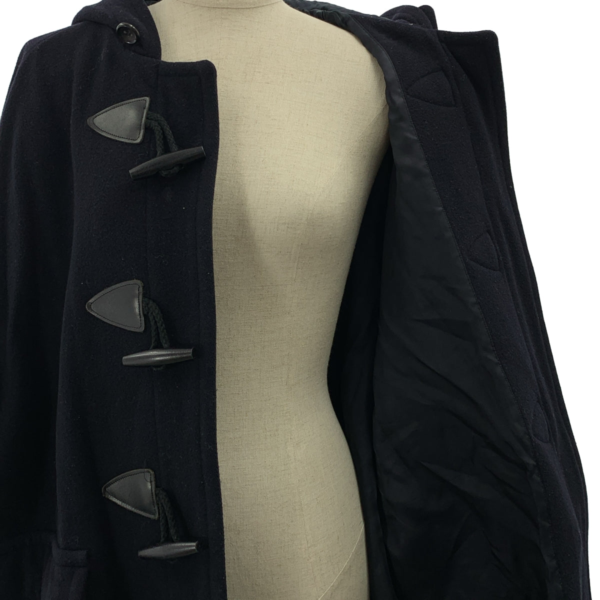 COMME des GARCONS / コムデギャルソン | 2008AW | ウール 変形 オーバーシルエット ダッフル ポンチョ コート フーディ / 総裏地 | SS | レディース