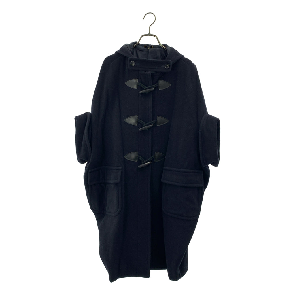 COMME des GARCONS / コムデギャルソン | 2008AW | ウール 変形 オーバーシルエット ダッフル ポンチョ コート フーディ / 総裏地 | SS | レディース