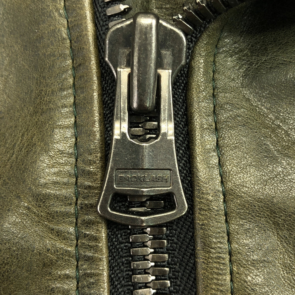 【美品】  ISAMU KATAYAMA BACKLASH / イサムカタヤマバックラッシュ | イタリアンダブルショルダーシワ加工プルアップ / 牛革 カウレザー ライダース ジャケット / 総裏地 | S | チャコール系 | メンズ