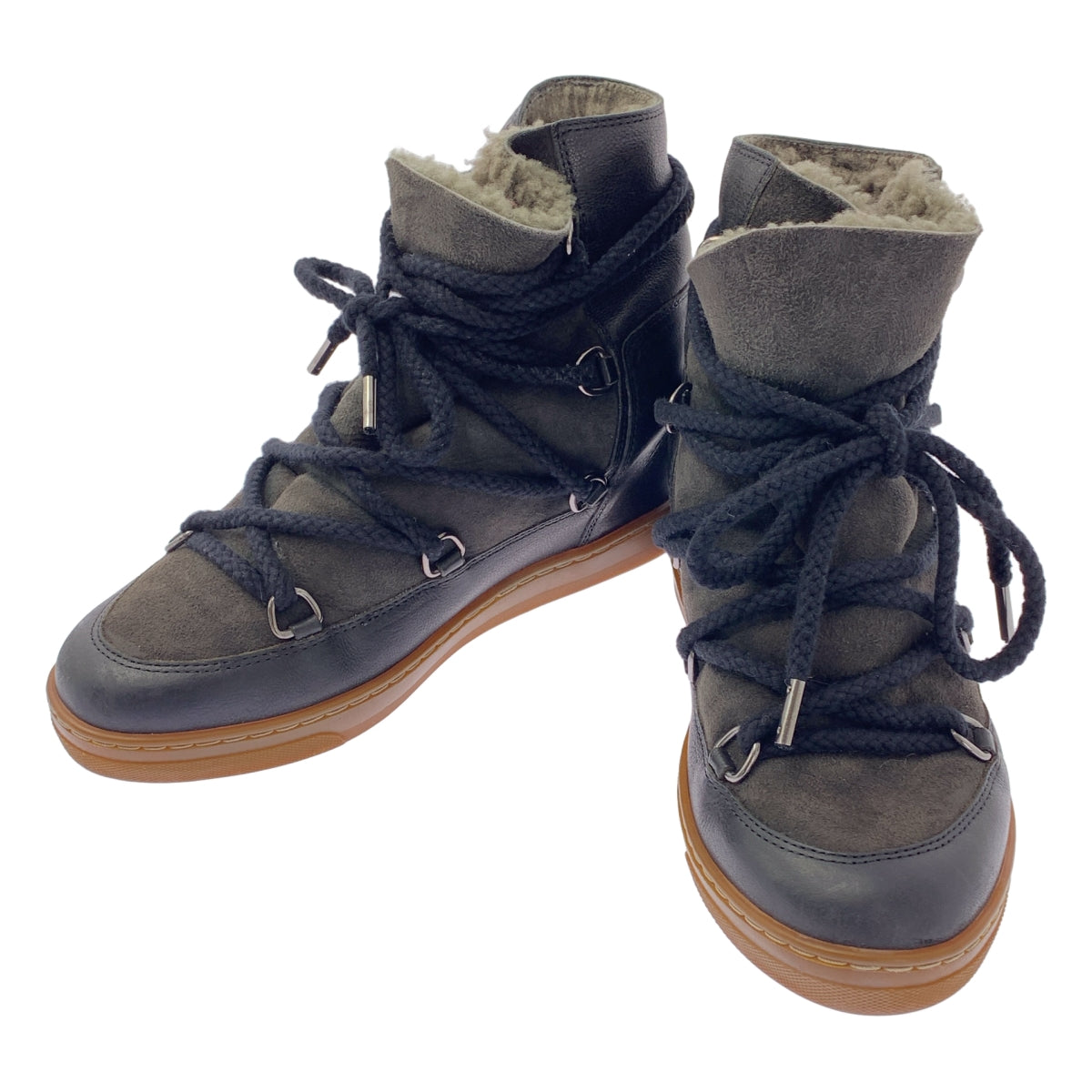 ISABEL MARANT ETOILE | 繫帶羊毛襯裡羊毛靴 | 尺寸 38 | 女款