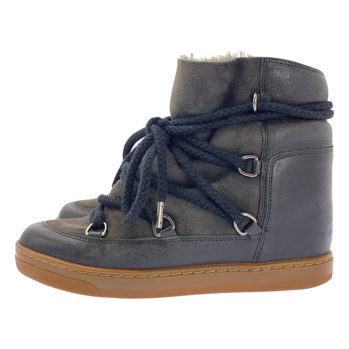 ISABEL MARANT ETOILE | 繫帶羊毛襯裡羊毛靴 | 尺寸 38 | 女款