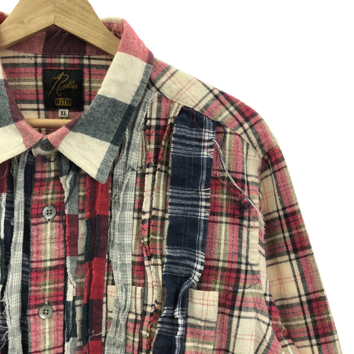 Needles / ニードルス | × KITH / Ribbon Cuts Flannel Shirt / 再構築 フランネル オーバー シャツ | XL | メンズ