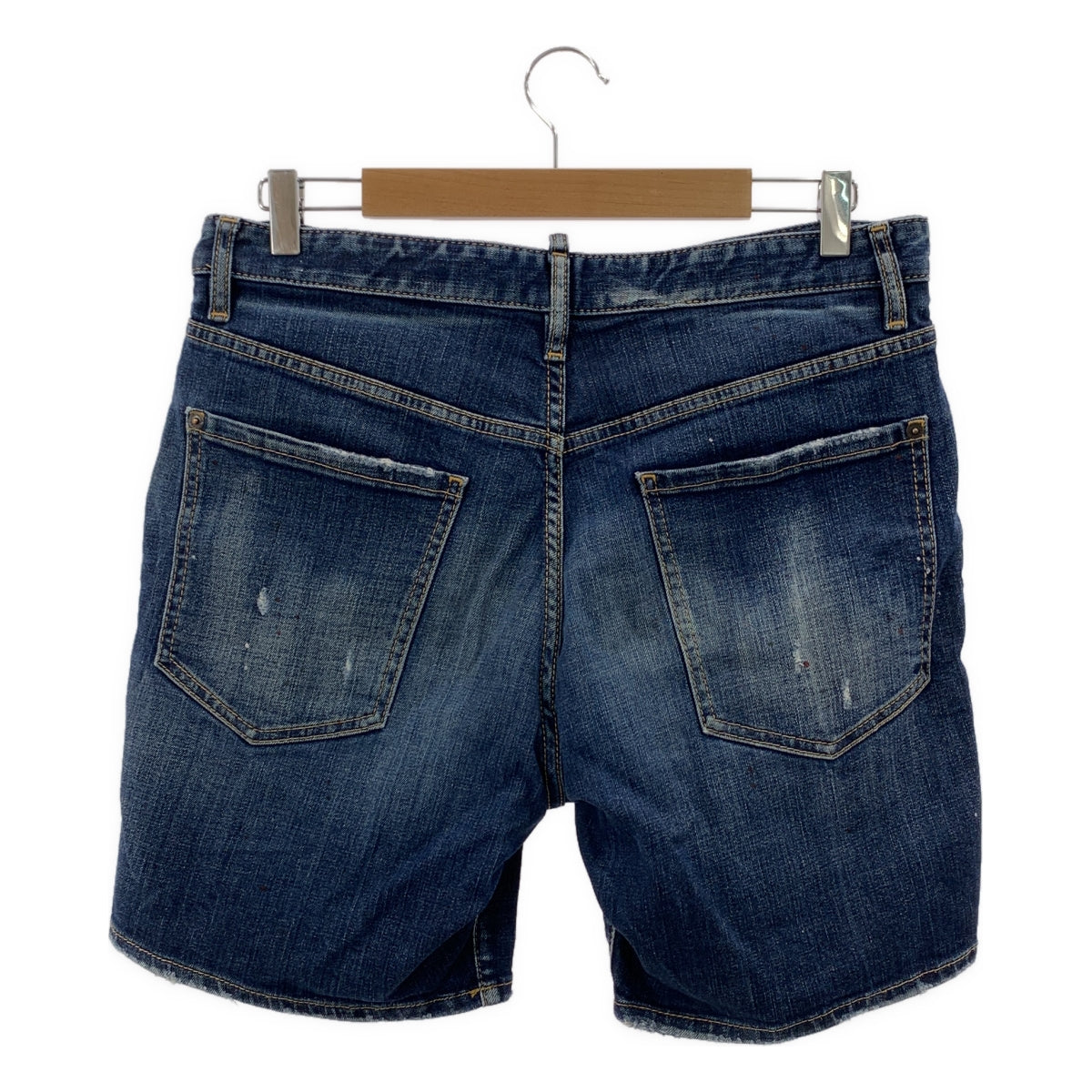 DSQUARED2 | 2020 春夏 | 做舊漆皮標誌牛仔短褲 | 尺寸 46 | 男款