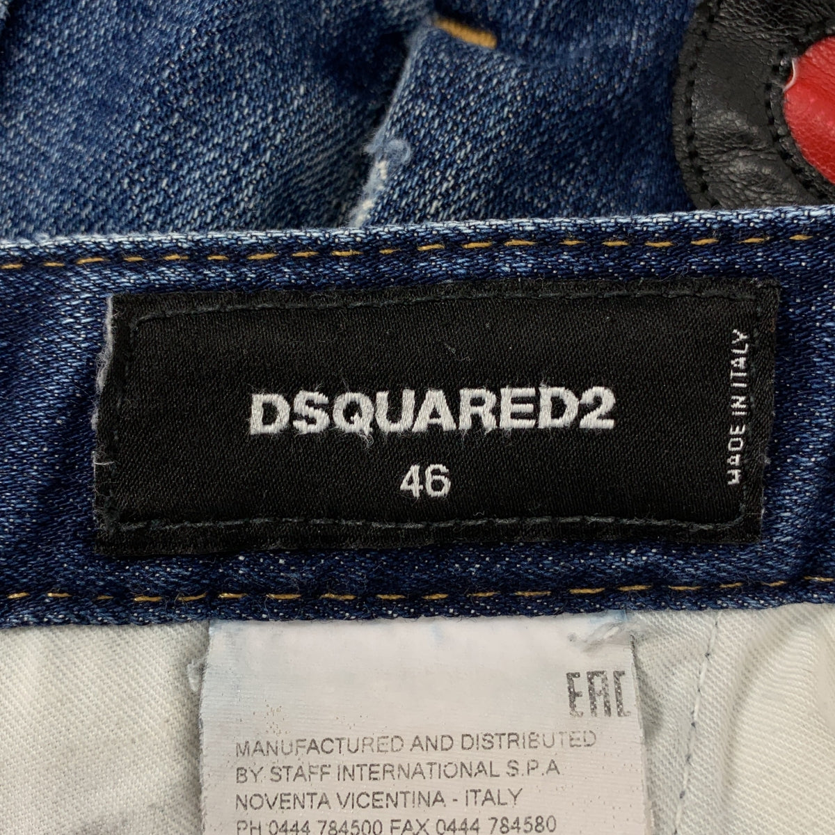 DSQUARED2 | 2020 春夏 | 做舊漆皮標誌牛仔短褲 | 尺寸 46 | 男款