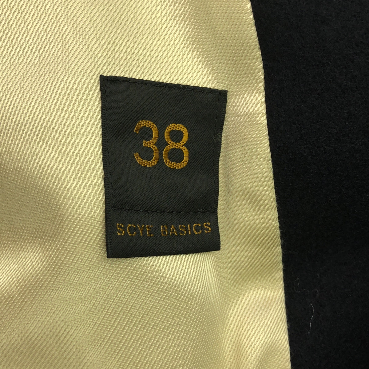 SCYE | 羊毛羊絨麥爾登呢 6B 雙切斯特大衣 / 全襯裡 | 38 | 海軍藍 | 男款