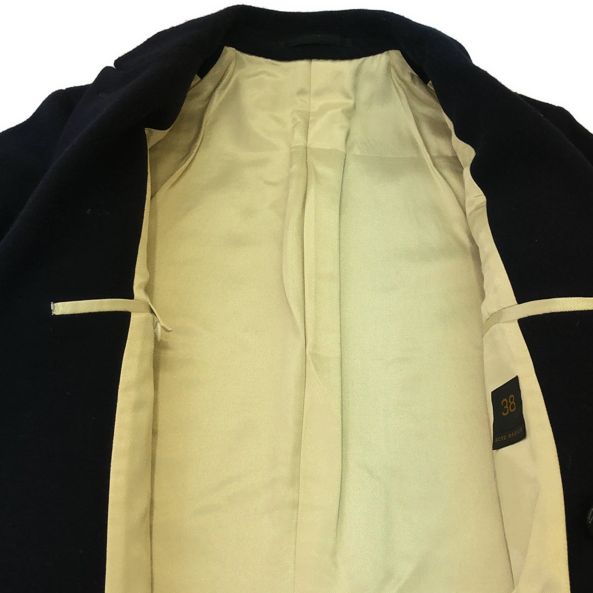 SCYE / サイ | ウールカシミヤメルトン6Bダブルチェスターコート / 総裏地 | 38 | ネイビー | メンズ