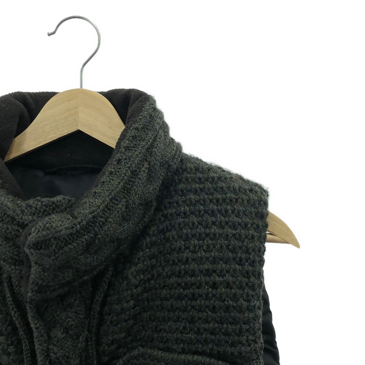MIHARA YASUHIRO / ミハラヤスヒロ | ケーブルニット ダウンベスト | M | ダークグリーン | メンズ