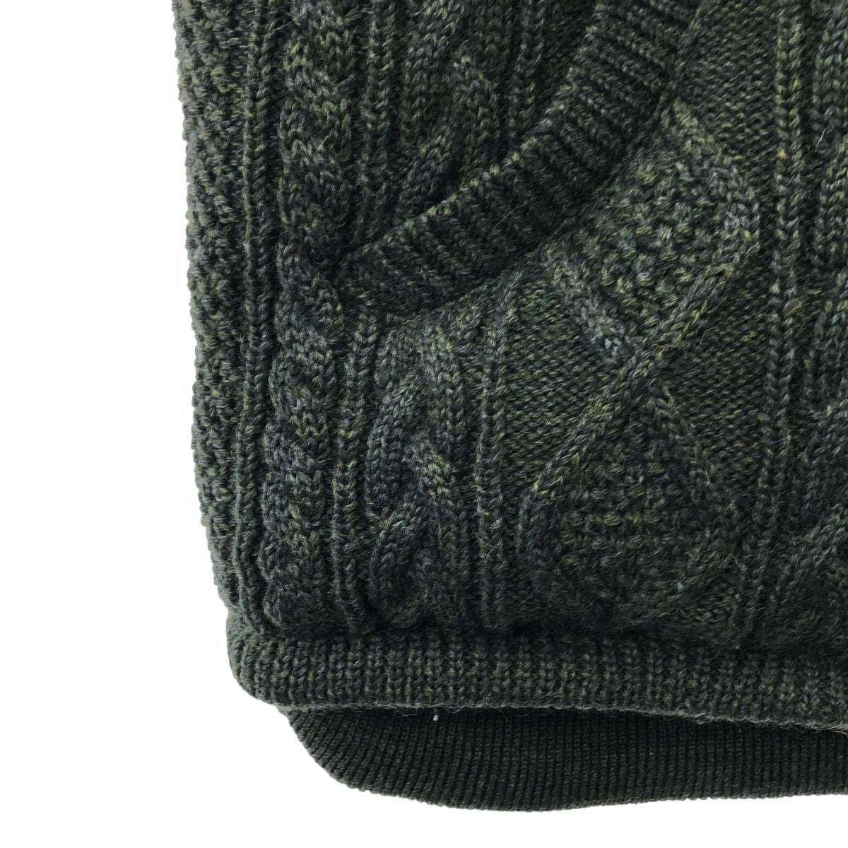 MIHARA YASUHIRO / ミハラヤスヒロ | ケーブルニット ダウンベスト | M | ダークグリーン | メンズ