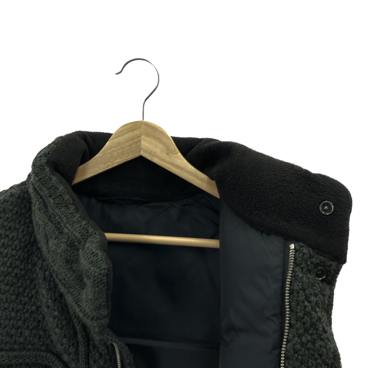 MIHARA YASUHIRO / ミハラヤスヒロ | ケーブルニット ダウンベスト | M | ダークグリーン | メンズ