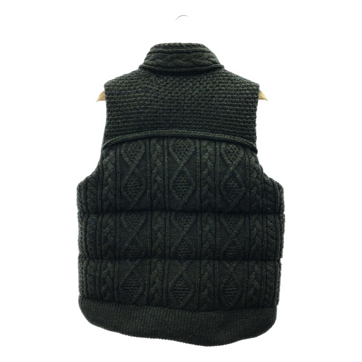 MIHARA YASUHIRO / ミハラヤスヒロ | ケーブルニット ダウンベスト | M | ダークグリーン | メンズ