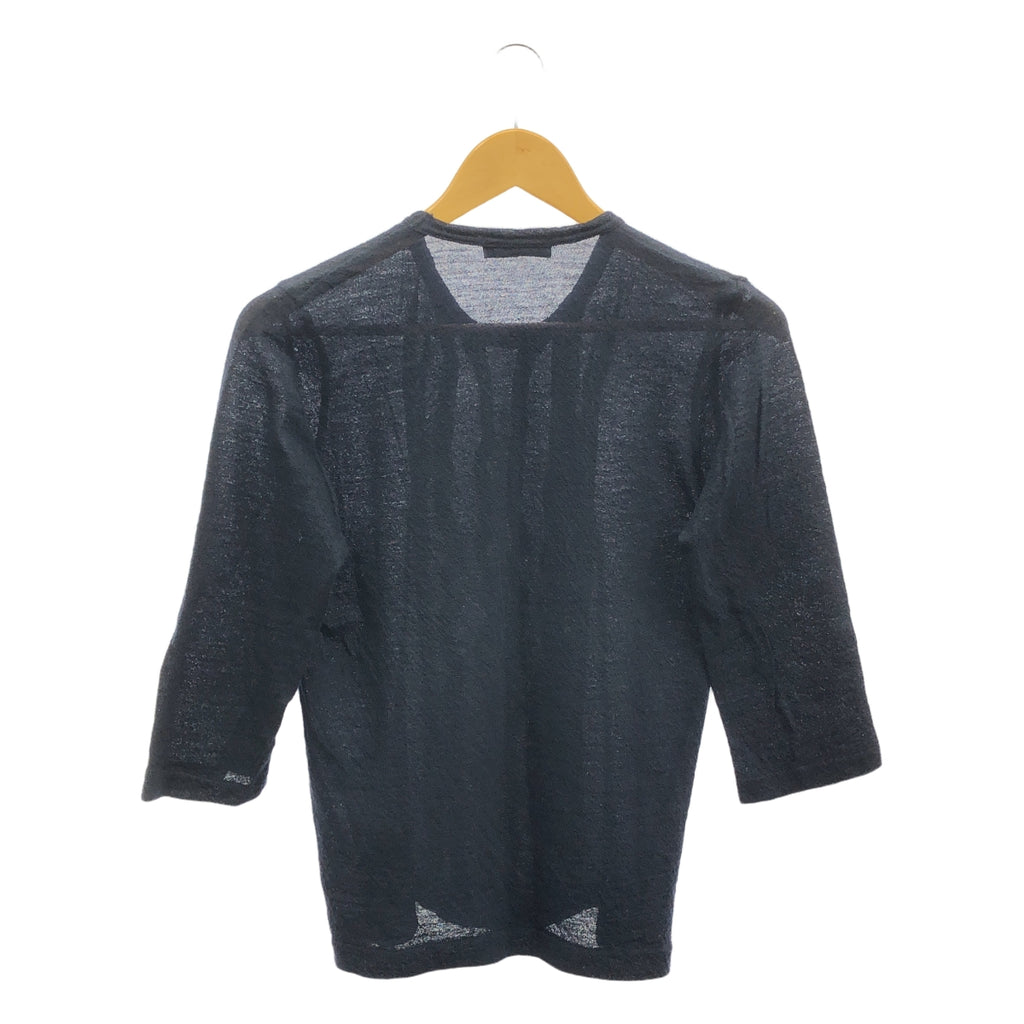 tricot COMME des GARCONS / トリココムデギャルソン | 2007AW | ウール フリル装飾 ニット セーター | ダークネイビー | レディース