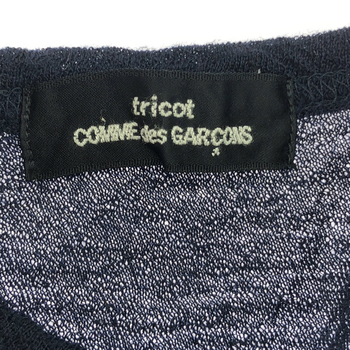 COMME des GARCONS | 經編針織布料2007秋冬 |羊毛荷葉邊針織毛衣 |深海軍藍|女性的