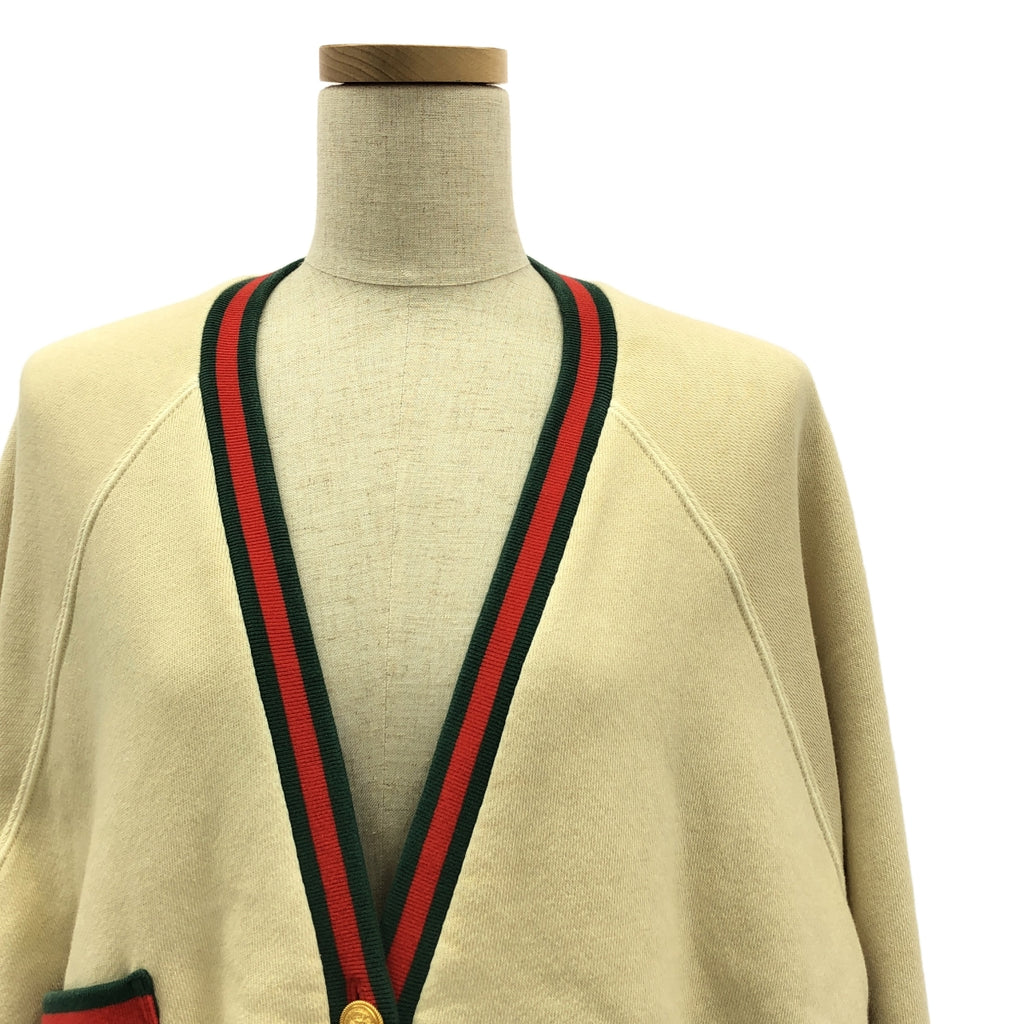 GUCCI / 구찌 | 셰리 라인 리버시블 가디건 | XS | 베이지/레드/그린 | 여성