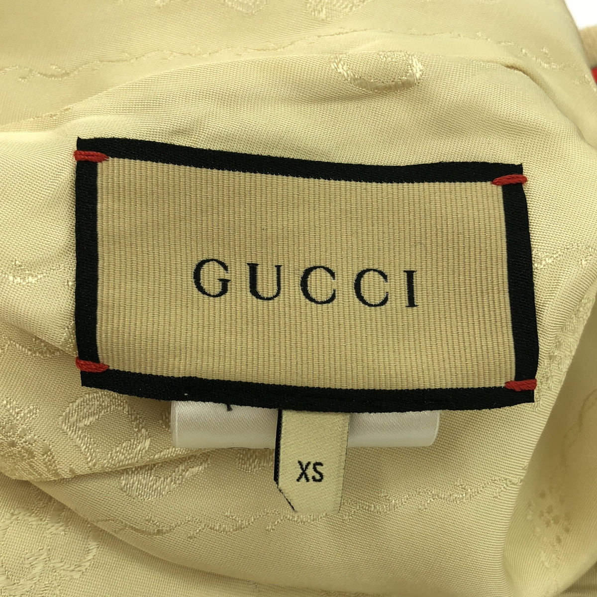 古馳 | Sherry Line 雙面開襟衫 | XS |米色/紅色/綠色 |女性的