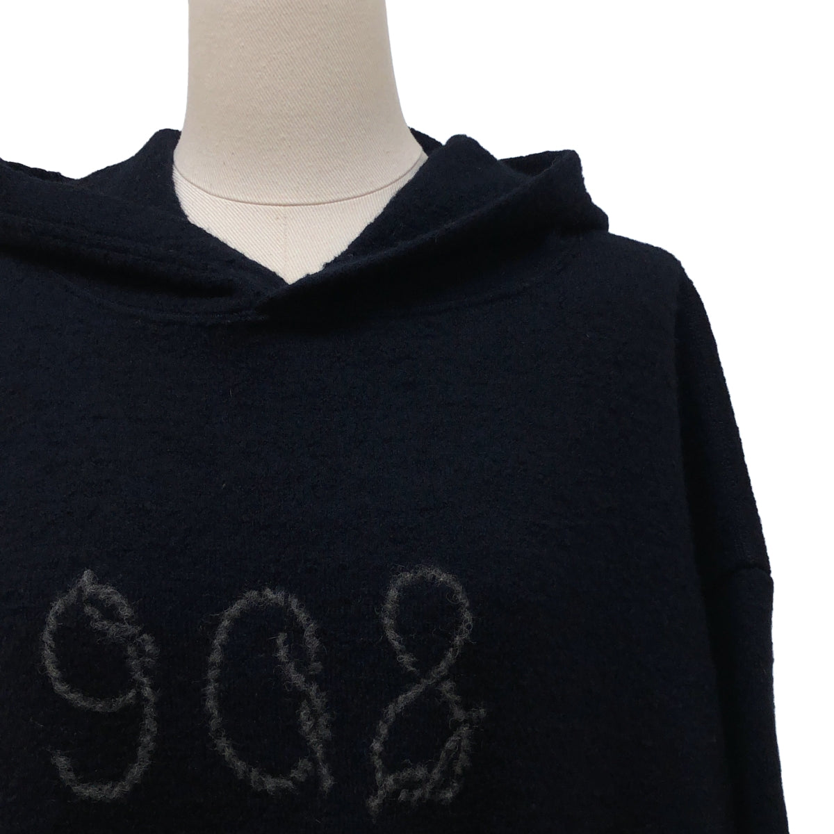 45r / 포티파이브아르 | 아루루 축융 후드 드레스 니트 원피스 | 네이비 | 여성