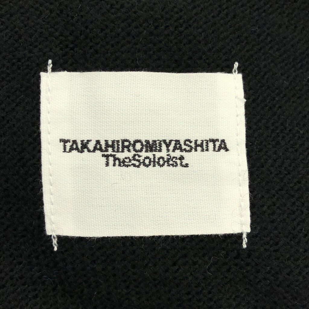 【新品】  TAKAHIROMIYASHITA The Soloist / タカヒロミヤシタザソロイスト | 2022AW | double zip balloon shaped aran pattern cardigan ダブルジップ バルーンシェイプ アランパターン ニットカーディガン | 44 | ブラック | メンズ