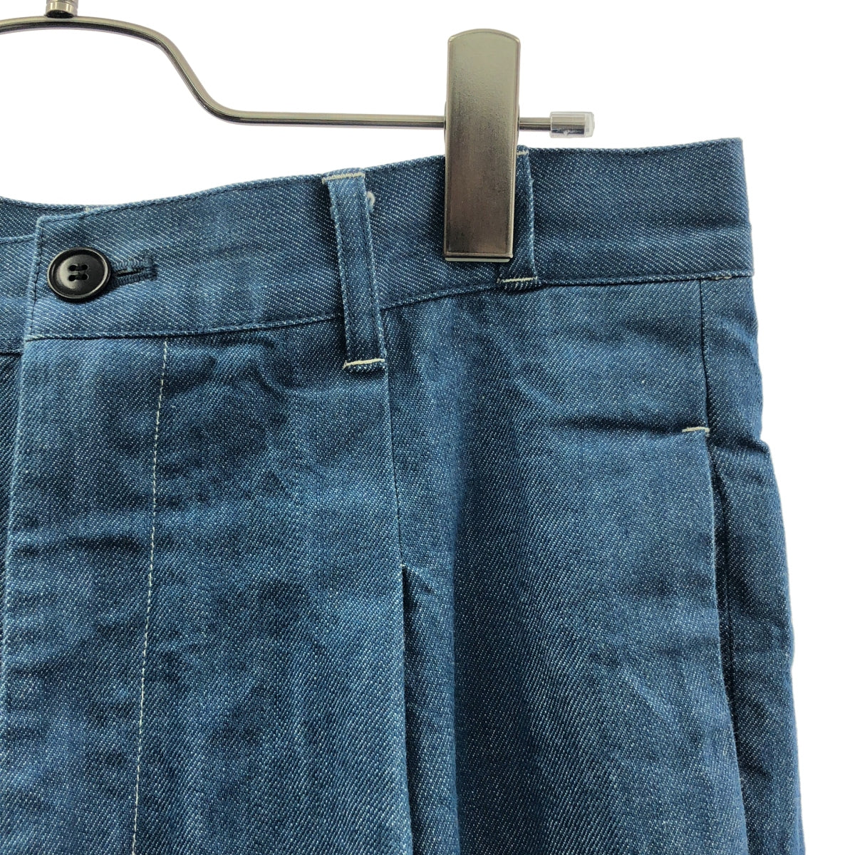 MR.OLIVE / 미스터 올리브 | 주름 와이드 테이퍼드 데님 팬츠 | L | 남성